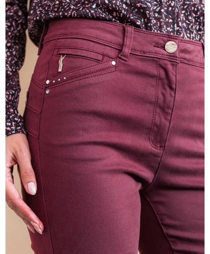 Pantalon ELIOT - Grenat  | Julie Guerlande | Vêtements pour femme