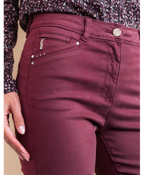 Pantalon ELIOT - Grenat  | Julie Guerlande | Vêtements pour femme