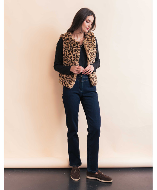 Gilet SLOVENIE - Léopard  | Julie Guerlande | Vêtements pour femme