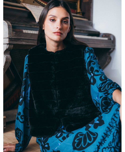 Gilet SLOVENIE - Noir  | Julie Guerlande | Vêtements pour femme