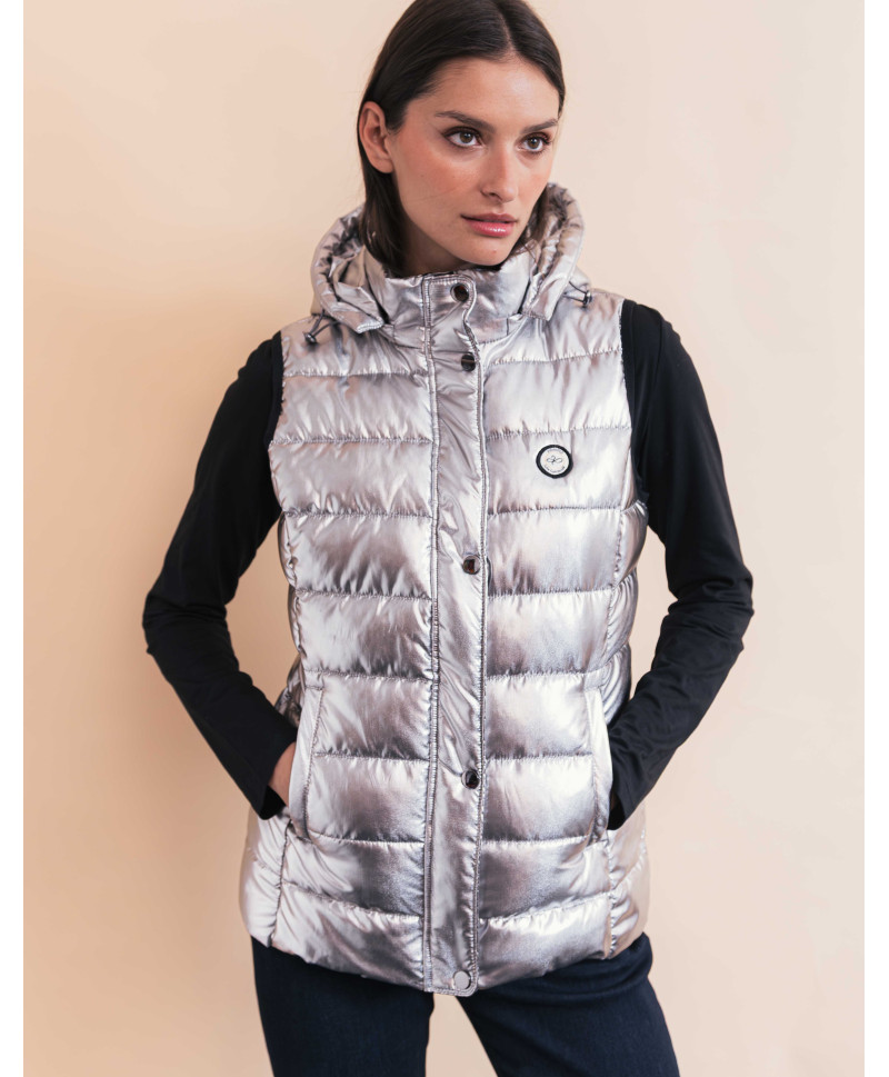 Doudoune MILENA - Argent | Julie Guerlande | Vêtements pour femme