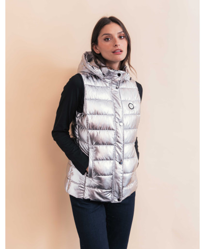 Doudoune MILENA - Argent | Julie Guerlande | Vêtements pour femme