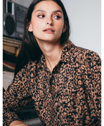 Chemise ADELE - Noir profond  | Julie Guerlande | Vêtements pour femme