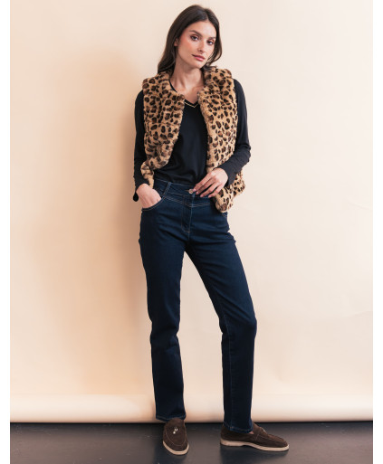 Gilet SLOVENIE - Léopard  | Julie Guerlande | Vêtements pour femme