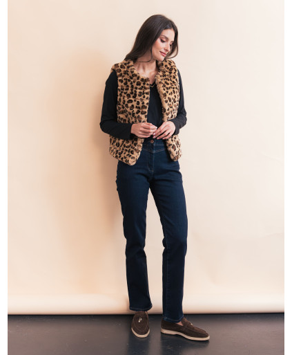 Gilet SLOVENIE - Léopard  | Julie Guerlande | Vêtements pour femme
