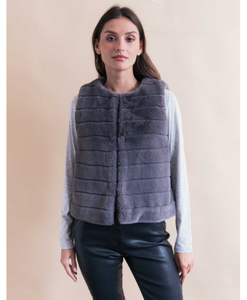 Gilet SLOVENIE - Gris  | Julie Guerlande | Vêtements pour femme