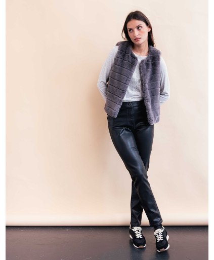 Gilet SLOVENIE - Gris  | Julie Guerlande | Vêtements pour femme