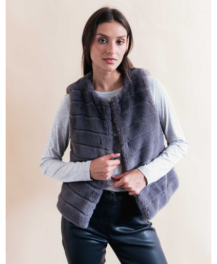 Gilet SLOVENIE - Gris  | Julie Guerlande | Vêtements pour femme