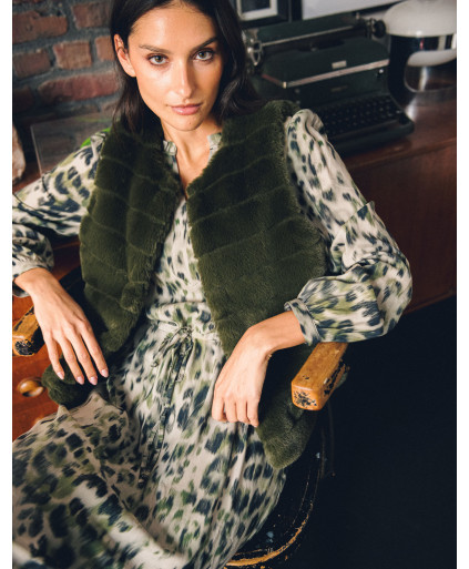 Gilet SLOVENIE - Kaki  | Julie Guerlande | Vêtements pour femme