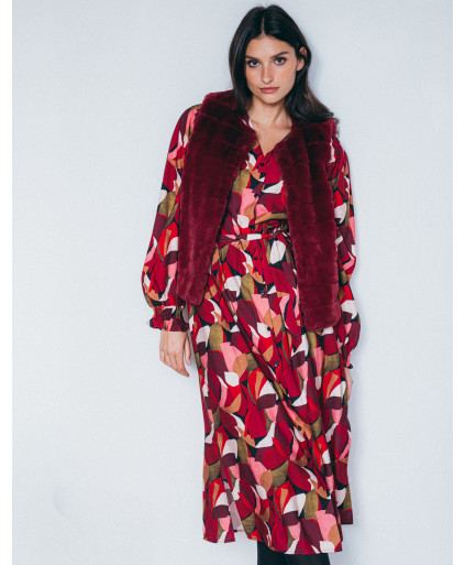 Gilet SLOVENIE - Grenat  | Julie Guerlande | Vêtements pour femme