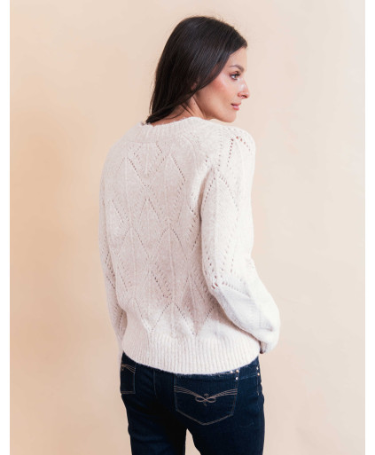 Gilet ALBERT - Ecru  | Julie Guerlande | Vêtements pour femme