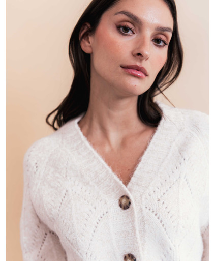 Gilet ALBERT - Ecru  | Julie Guerlande | Vêtements pour femme