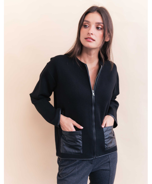 Cardigan PASCALINE - Noir  | Julie Guerlande | Vêtements pour femme