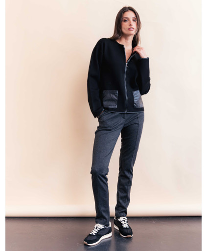 Cardigan PASCALINE - Noir  | Julie Guerlande | Vêtements pour femme