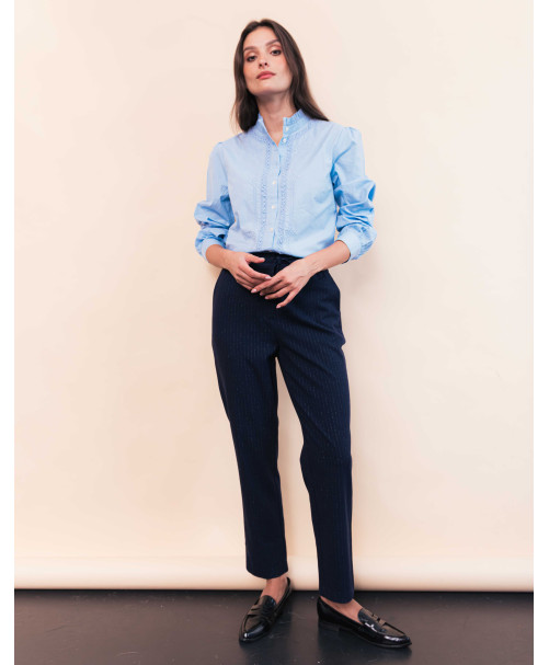 Pantalon DIMITRI - Marine  | Julie Guerlande | Vêtements pour femme
