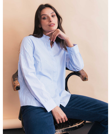 Chemise DIVINE - Bleu ciel  | Julie Guerlande | Vêtements pour femme