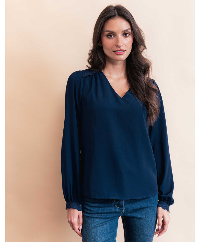 Blouse DALI - Marine  | Julie Guerlande | Vêtements pour femme