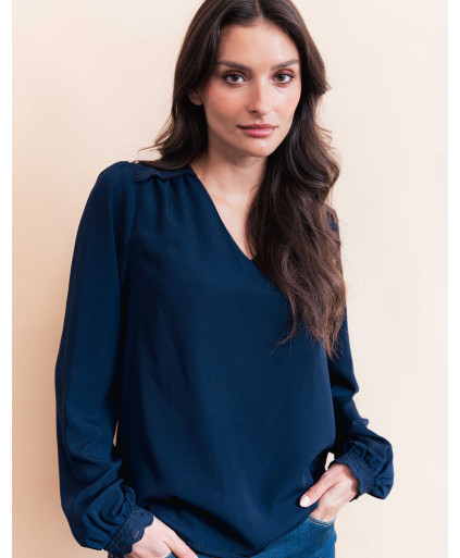 Blouse DALI - Marine  | Julie Guerlande | Vêtements pour femme