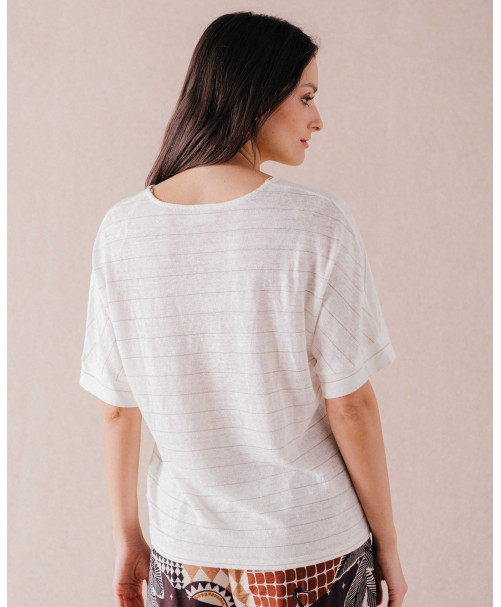 Tee-shirt REMI - Ecru | Mode pour femme | Julie Guerlande