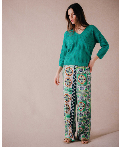 Pantalon BELLA - Feuillage | Mode pour femme | Julie Guerlande