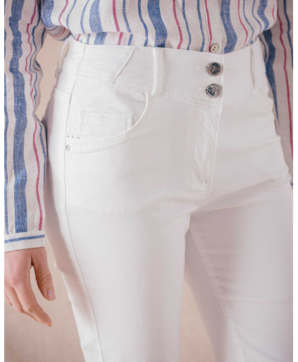 Pantacourt EMELINE - Blanc | Mode pour femme | Julie Guerlande