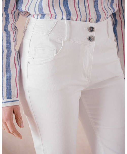 Pantacourt EMELINE - Blanc | Mode pour femme | Julie Guerlande